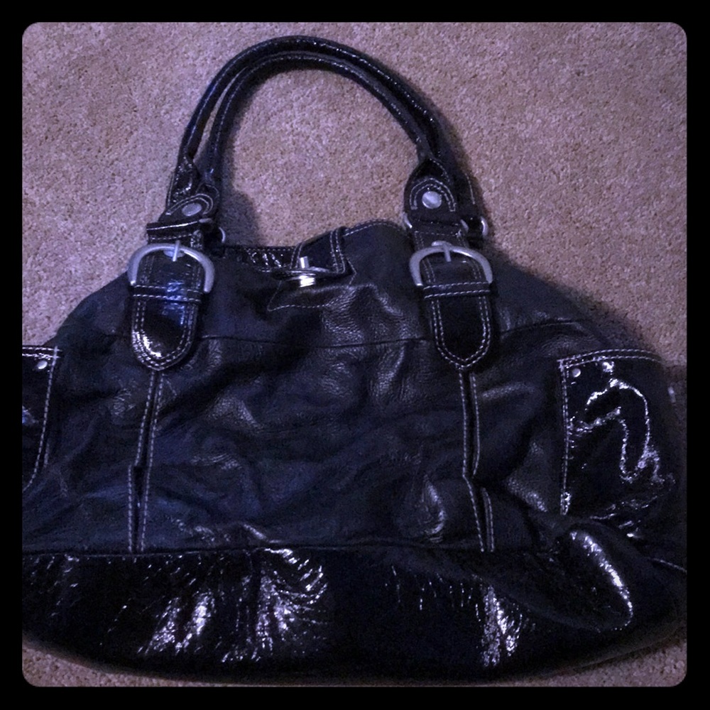London Fog black Leather Handbag